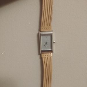 DKNY Leather Strap Watch